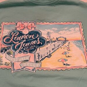 Lauren James Kids Boardwalk Belle Pastel Green Long Sleeve Tee